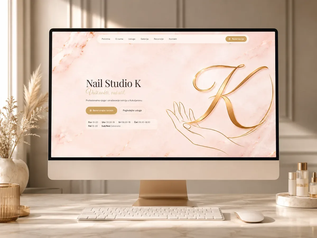 Nail Studio K – webdesign og udvikling for en neglesalon