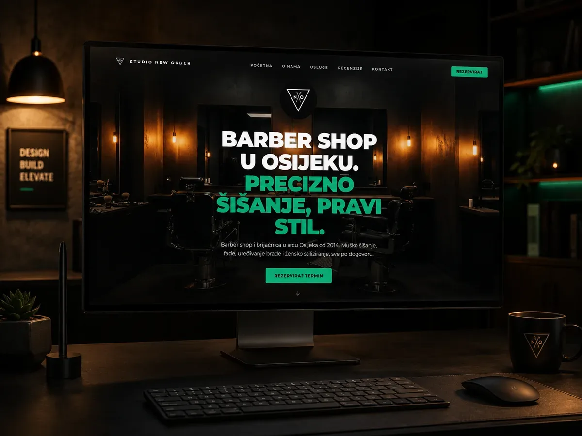 Studio New Order – landingsside og udvikling for et kreativt studie