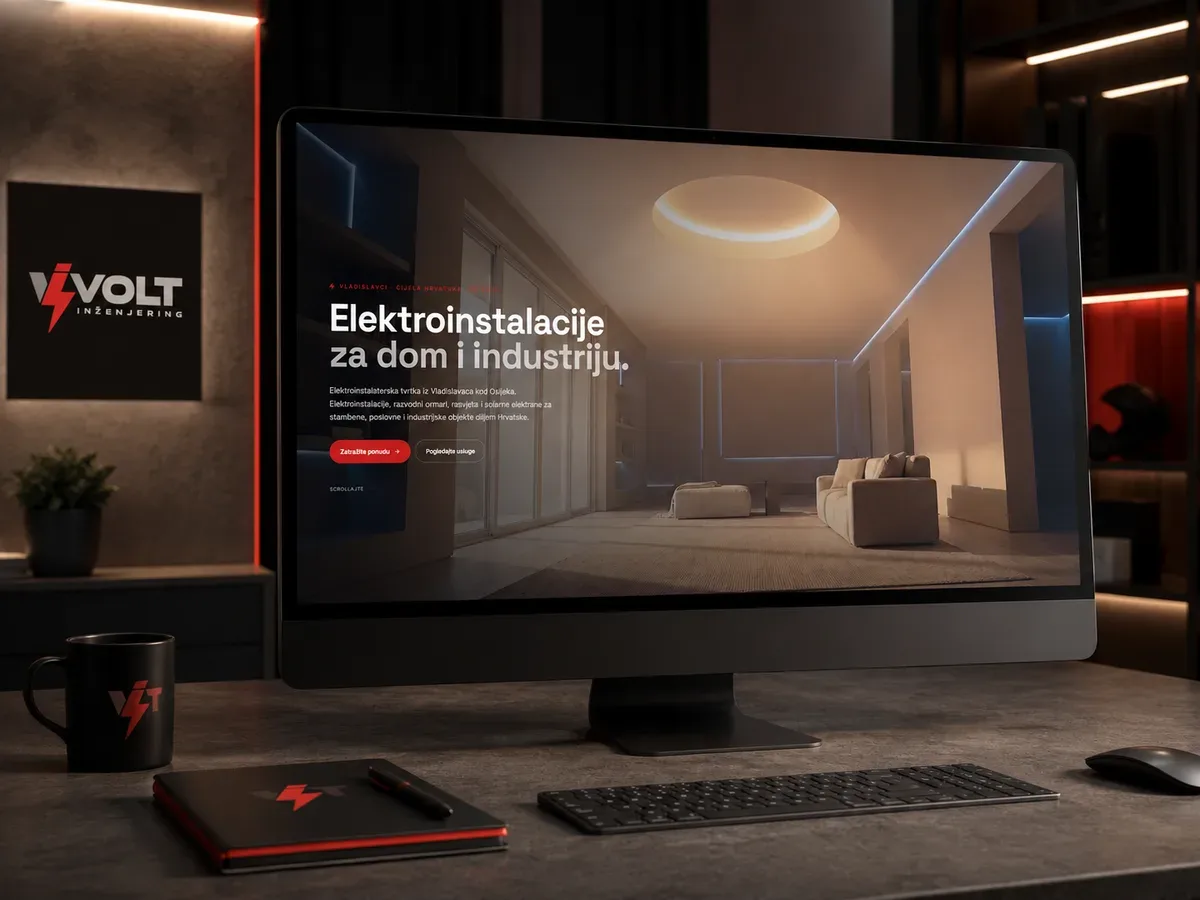 Volt Inženjering – animeret webdesign og udvikling for en elinstallationsvirksomhed